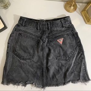 GUESS Vintage Grey Denim Skirt